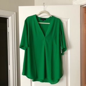Eloquii Short Sleeve Green Tunic